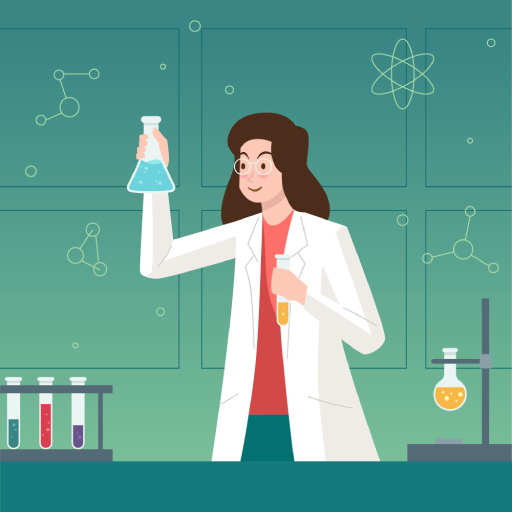 Pharmacist working in lab